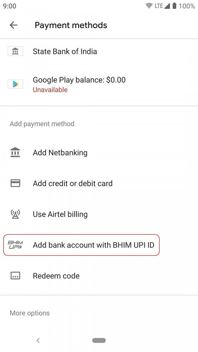 purchase dialog with redeem option