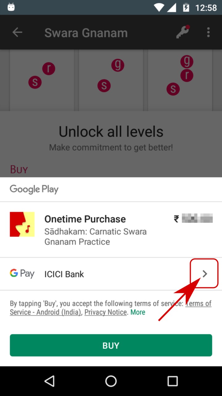 purchase dialog