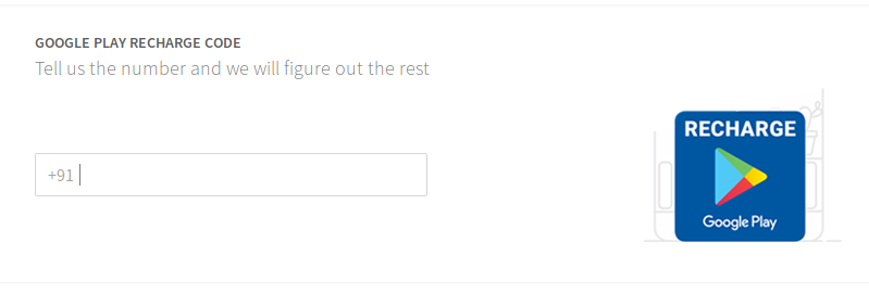 Freecharge Google Play Recharge - Enter mobile number