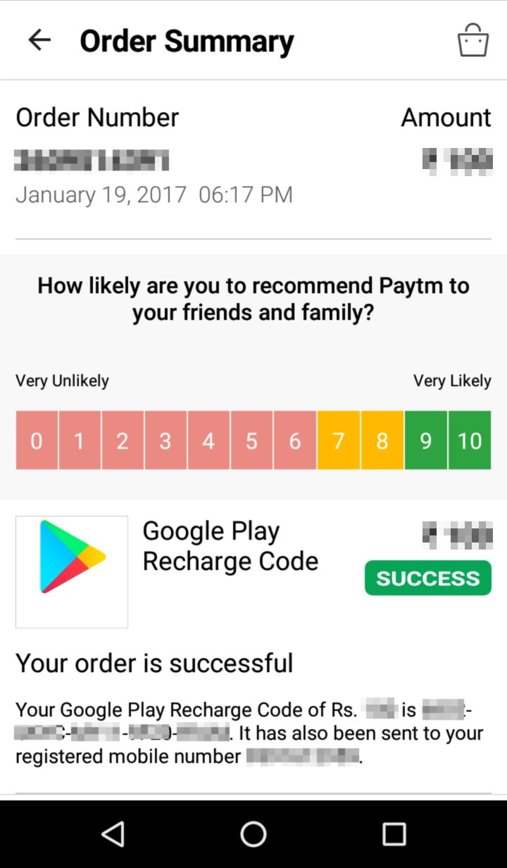 Paytm Google Play Recharge
